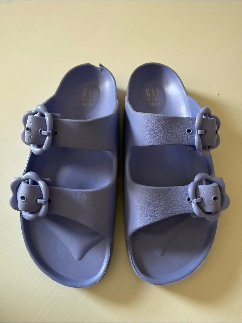 GAP Kids Lavender Double-Buckle Slide Sandals